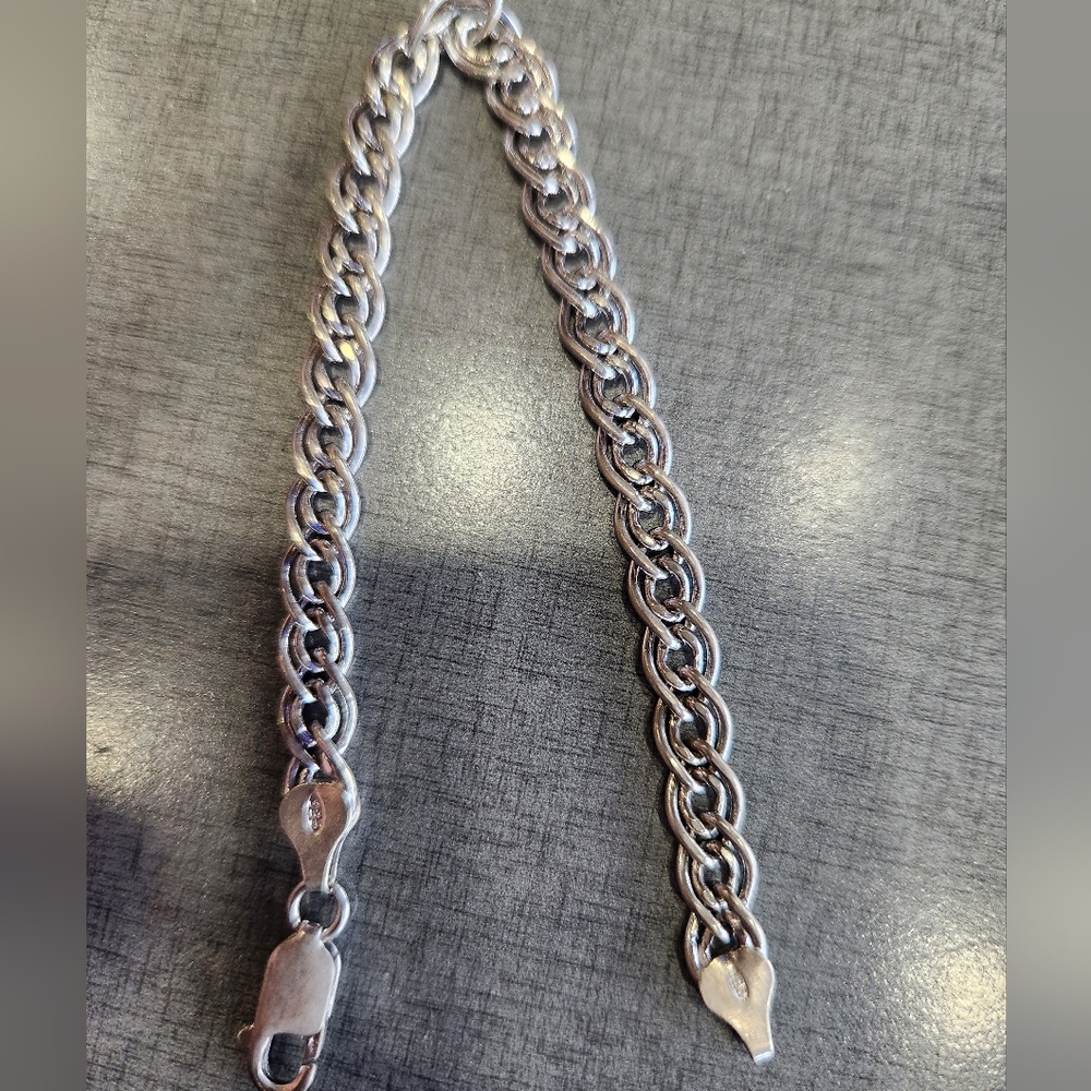 Sterling silver chain bracelet